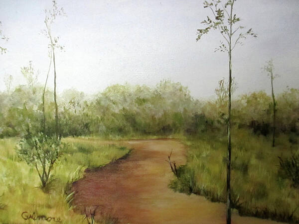Landscape Poster featuring the painting Late Summer Walk by Roseann Gilmore