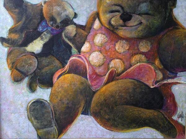 Bear Poster featuring the painting The Boogie Woogy Bears by Eleatta Diver