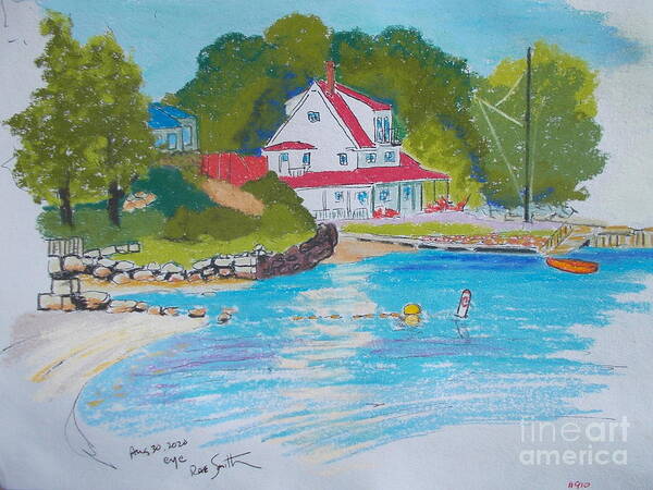 Pastels Poster featuring the pastel Chester Yacht Club by Rae Smith PAC