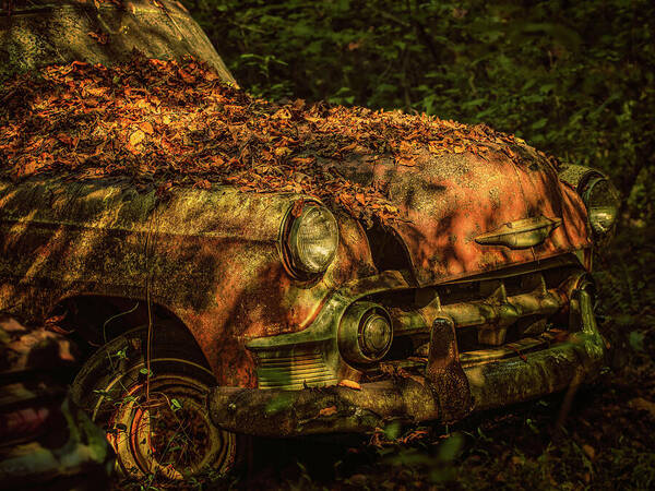 Junkyard Poster featuring the photograph Junkyard '53 Chevy by Thomas Hall