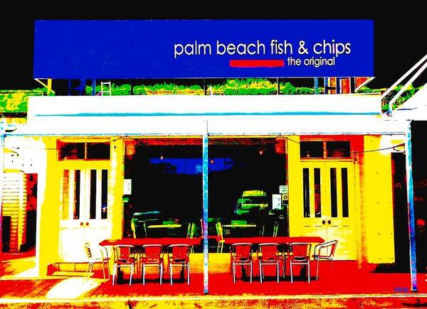 Pop Art Poster featuring the photograph Palm Beach Fish and Chips  Pub by VIVA Anderson