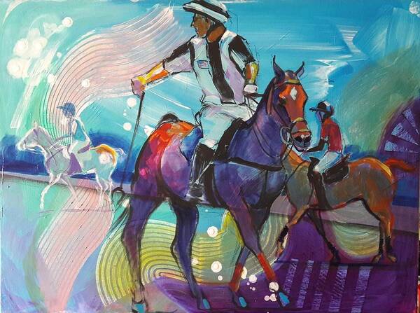 Polo Poster featuring the painting The Ref' by Kaytee Esser