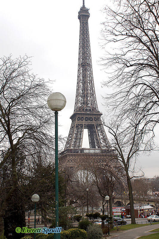Everett Spruill Poster featuring the photograph Eiffel Tower 3 by Everett Spruill