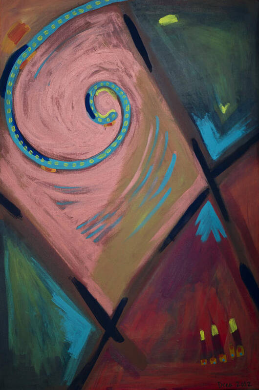 Spirit Poster featuring the painting Spiral 2012 by Drea Jensen
