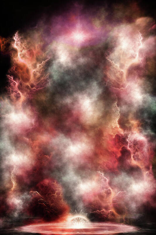 Nebula Poster featuring the digital art Anomalous Nebula by Rolando Burbon