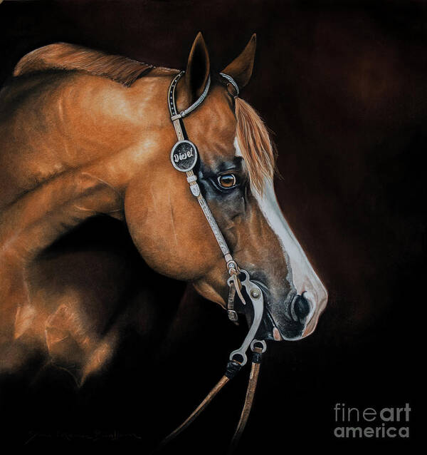 Equine Art Poster featuring the pastel Diesel by Joni Beinborn