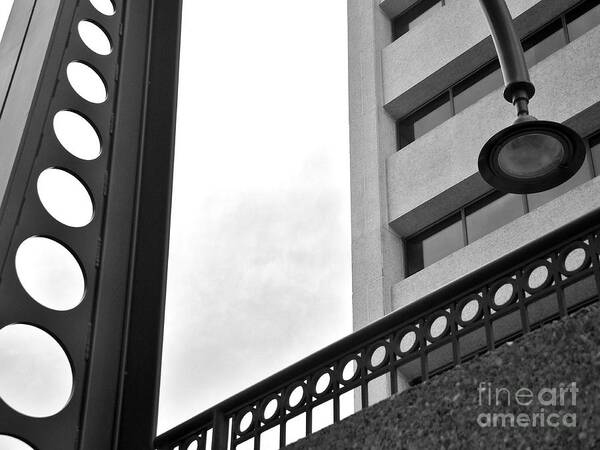 Black And White Poster featuring the photograph Shape Create A Downtown by Lori-Anne Fay