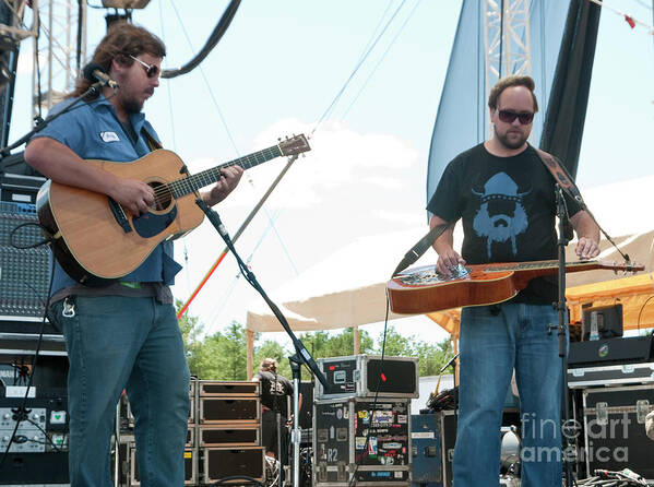 Oxford Poster featuring the photograph Greensky Bluegrass at the 2010 Nateva Festival #3 by David Oppenheimer