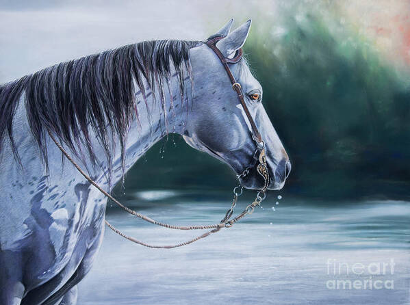 Equine Art Poster featuring the pastel Splash of Color by Joni Beinborn