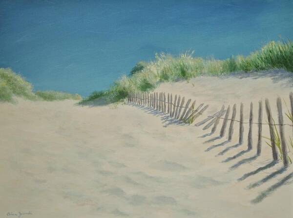 Beach Painting Poster featuring the painting Heading Back by Alan Zawacki by Alan Zawacki