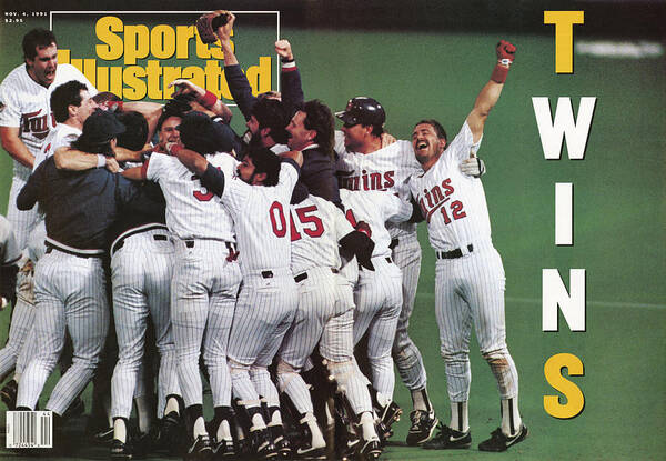 Magazine Cover Poster featuring the photograph Minnesota Twins, 1991 World Series Sports Illustrated Cover by Sports Illustrated