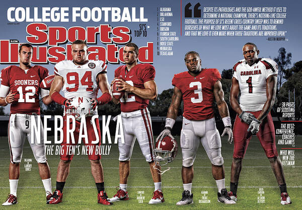 Magazine Cover Poster featuring the photograph University Of Nebraska Jared Crick, 2011 College Football Sports Illustrated Cover by Sports Illustrated
