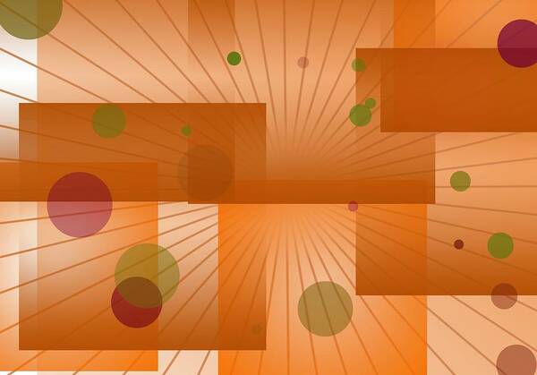 Orange Poster featuring the digital art Abstract in Orange by Steve Carpentier