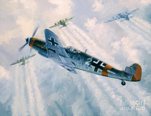 Aviation Art Print Poster featuring the painting Familiarity Breeds Respect by Randy Green
