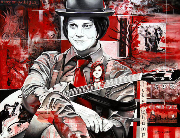 Jack White Poster featuring the painting Jack White by Joshua Morton