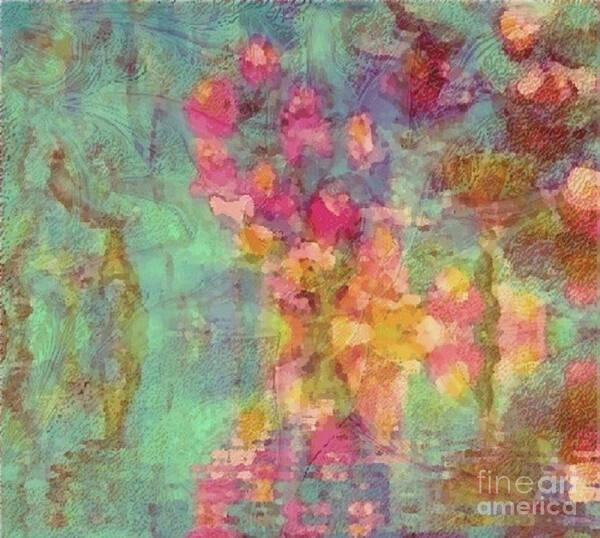 Spring Flowers Abstract Poster featuring the painting Spring Dream by Holly Martinson