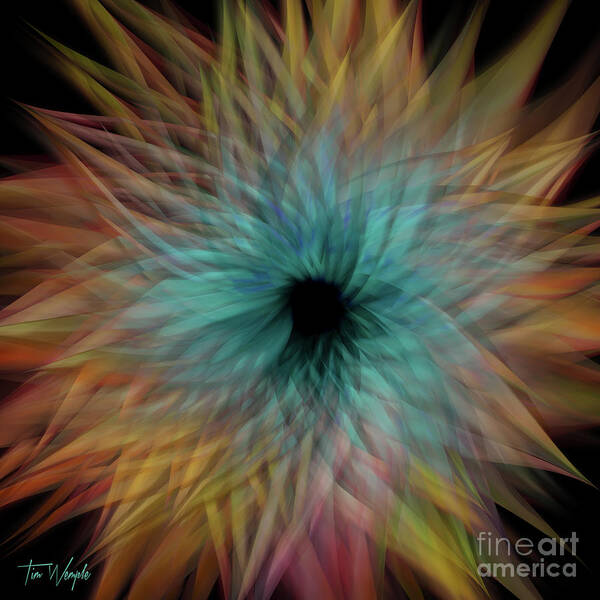 Abstract Poster featuring the digital art Abstract Flower 1 by Tim Wemple