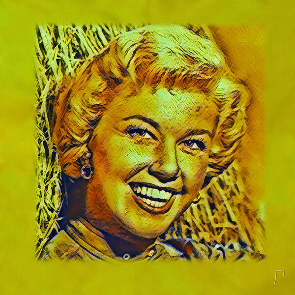 Doris Day Poster featuring the digital art Tribute to Doris Day by Sensory Art House