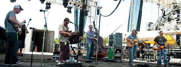 Oxford Poster featuring the photograph Greensky Bluegrass at the 2010 Nateva Festival #16 by David Oppenheimer