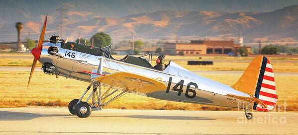 Transportation Poster featuring the photograph Harrison Ford and Ryan T-22 by Gus McCrea
