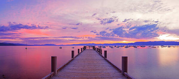 Valhalla Pier Poster featuring the photograph Valhalla Pier Sunrise by Brad Scott by Brad Scott