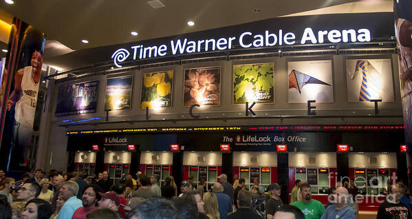 Time Warner Cable Arena Poster featuring the photograph Time Warner Cable Arena in Charlotte by David Oppenheimer