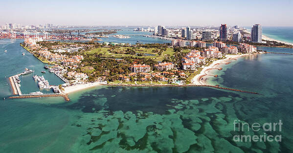 Fisher Island Poster featuring the photograph Fisher Island Club Aerial #4 by David Oppenheimer