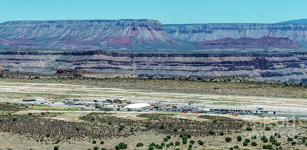 Grand Canyon West Airport Poster featuring the photograph Grand Canyon West Airport Aerial View by David Oppenheimer