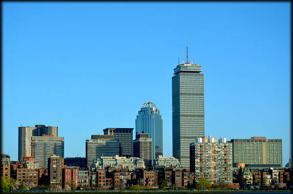 Boston Poster featuring the photograph Boston Skyline Prudential Tower by Amanda Vouglas
