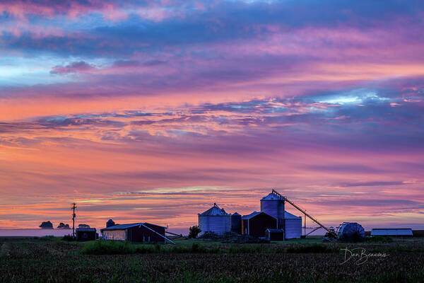 Sunrise Poster featuring the photograph Dawn on the Farm #5908 by Dan Beauvais