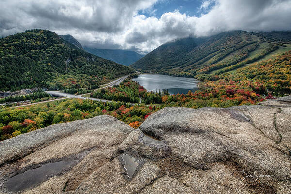 New England Poster featuring the photograph Lifting Clouds Franconia Notch #4203 by Dan Beauvais