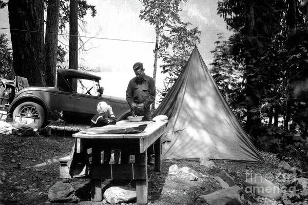 Outdoor Poster featuring the photograph Olympic National Park Car Camping by Unknown