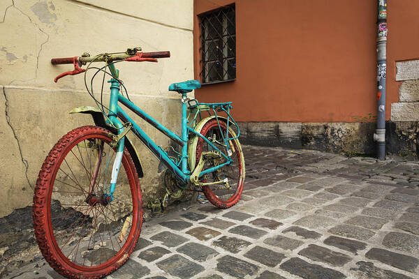 Biking Poster featuring the photograph Street Bike by Martin Vorel Minimalist Photography