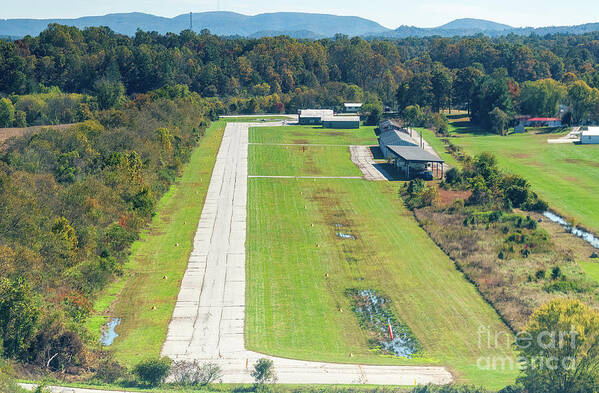 Landing Poster featuring the photograph Hendersonville County Airport in North Carolina - Landing Approa #1 by David Oppenheimer