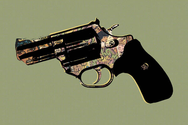 Pistol Poster featuring the digital art ShKow by Canis Canon