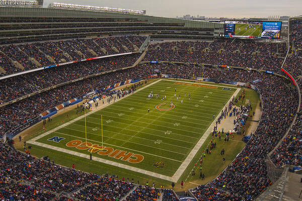 Chicago Bears Poster featuring the photograph Chicago Bears Soldier Field 7795 by David Haskett II