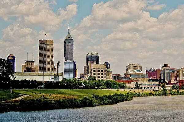Indianapolis Poster featuring the photograph Indianapolis Skyline 25 by David Haskett II