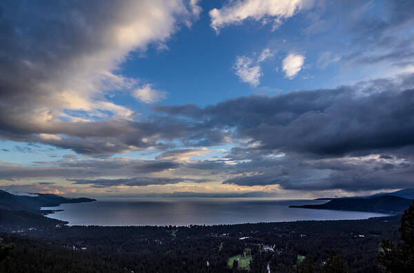 North Tahoe Storm Lake Sunset Poster featuring the photograph North Tahoe Storm by Martin Gollery