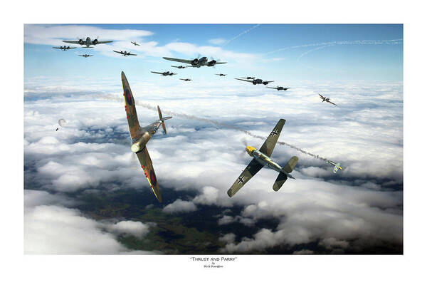 Spitfire Poster featuring the digital art Thrust and Parry - Titled by Mark Donoghue