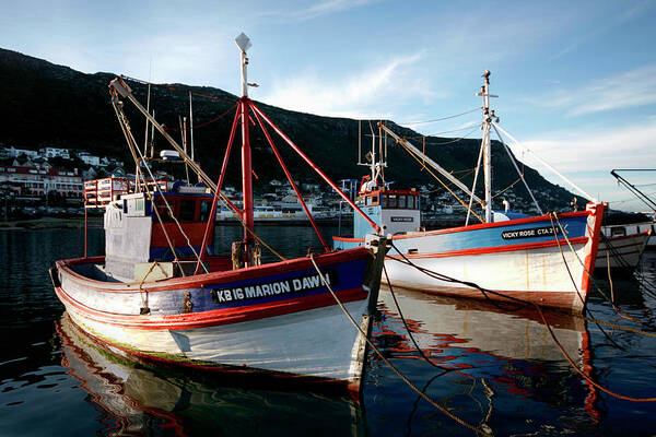 Kalk Bay Harbour; Kalk Bay; Ocean; Sea; Boats; Fishing; Water; Fish; Jetty Art; Stunning; Photos; Pics; Jetty; Cape Town; Colour; Colourful; Andrew Hewett; Artistic; Artwork; Prints; Interior; Quality; Inspirational; Fishing Boats; Decorative; Images; Creative; Beautiful; Exhibition; Lovely; Seascapes; Awesome; Boat; Fishing Boats; Wonderful; Light; Harbour Photography; Harbor; Decor; Interiors; Andrew Hewett; Water; Https://waterlove.co.za/; ;https://hewetttinsite.co.za/ Poster featuring the photograph Sisters by Andrew Hewett