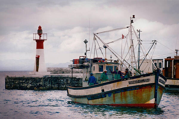 Kalk Bay Harbour; Kalk Bay; Ocean; Sea; Boats; Fishing; Water; Fish; Jetty Art; Stunning; Photos; Pics; Jetty; Cape Town; Colour; Colourful; Andrew Hewett; Artistic; Artwork; Prints; Interior; Quality; Inspirational; Fishing Boats; Decorative; Images; Creative; Beautiful; Exhibition; Lovely; Seascapes; Awesome; Boat; Fishing Boats; Wonderful; Light; Harbour Photography; Harbor; Decor; Interiors; Andrew Hewett; Water; Https://waterlove.co.za/; ;https://hewetttinsite.co.za/ Poster featuring the photograph SudWest by Andrew Hewett