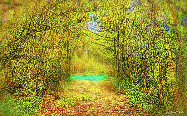 Joelbrucewallach Poster featuring the digital art Scent Of Forest Path by Joel Bruce Wallach