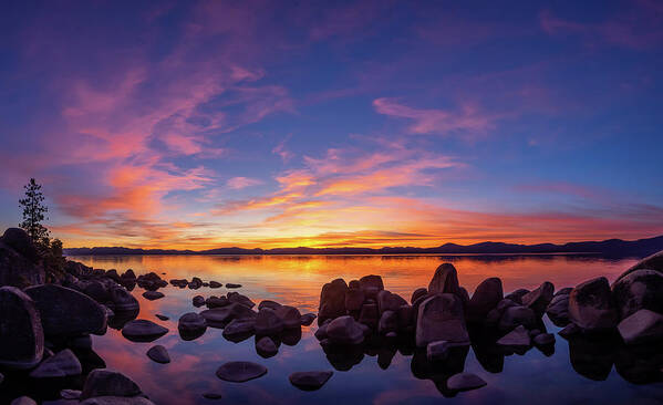 Lake Poster featuring the photograph Tahoe Sunset #6 by Martin Gollery