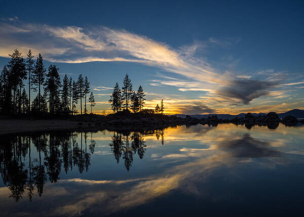 Usa Poster featuring the photograph Mirror sunset by Martin Gollery