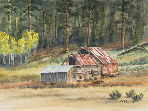 Barn Poster featuring the painting South Fork Barn by Link Jackson
