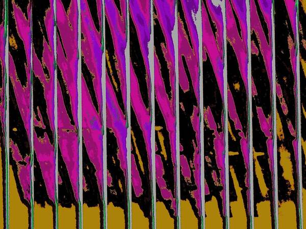 Abstract Poster featuring the digital art Dual Curtain by T Oliver