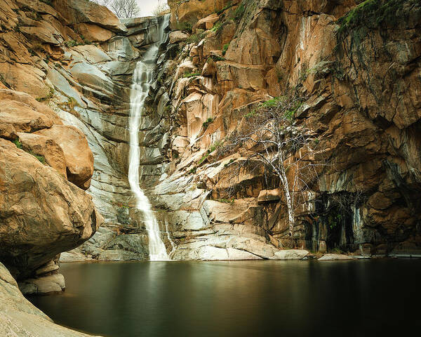 Waterfall Poster featuring the photograph Cedar Creak Falls by Jermaine Beckley