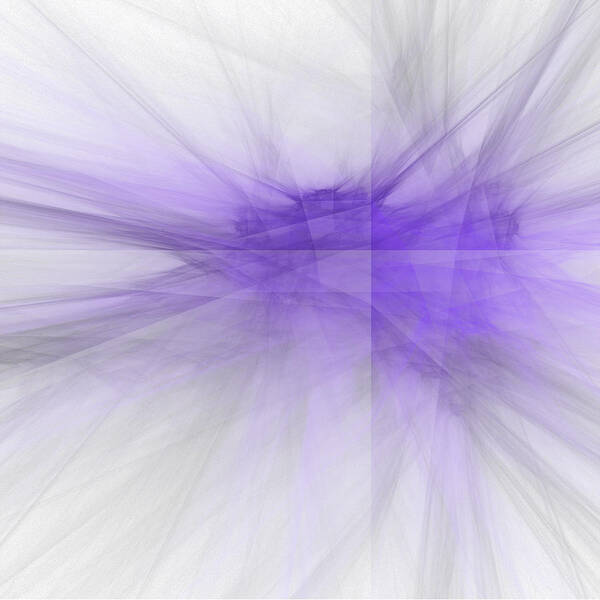 Rick Drent Poster featuring the digital art Purple Chrystalene by Rick Drent