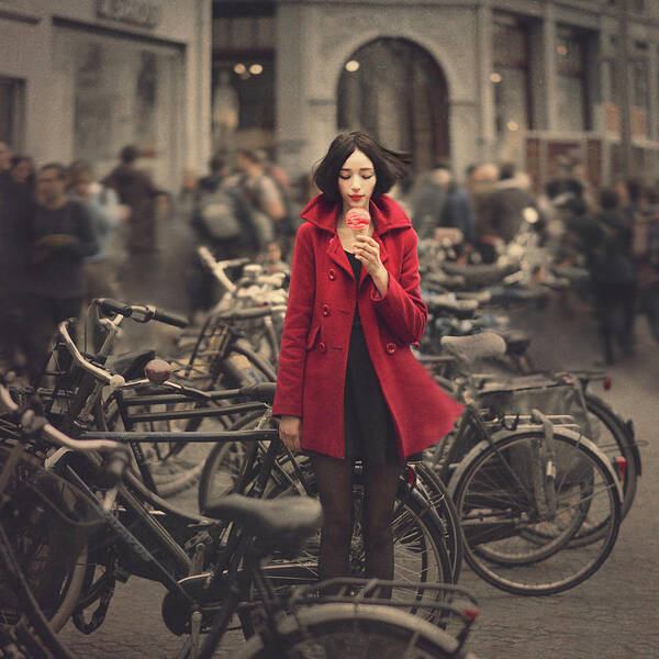 By Anka Zhuravleva Poster featuring the photograph raspberry sorbet in Amsterdam by Anka Zhuravleva