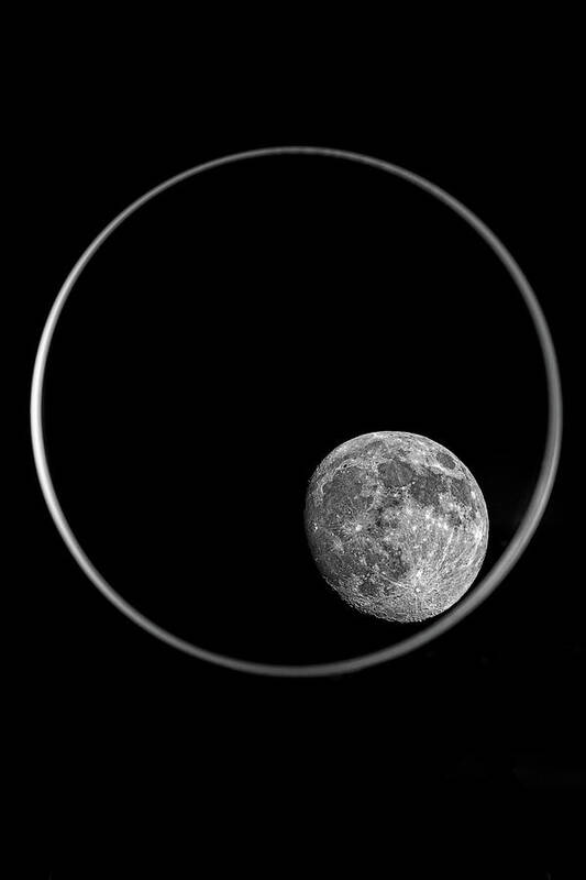 Moon Poster featuring the photograph Moon Ring by Eric Wiles